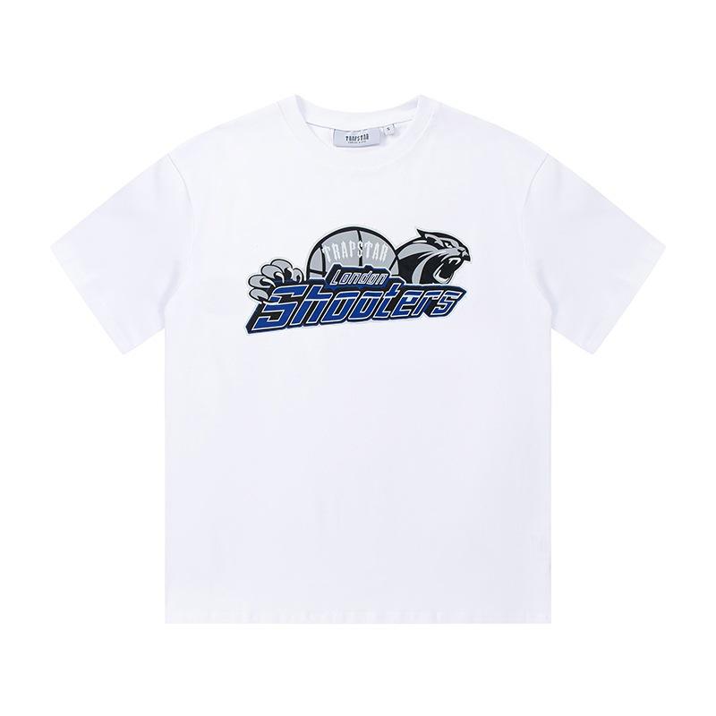 Cross-border new graffiti letter printing European and American street trendy brands loose and versatile casual men's and women's short-sleeved round