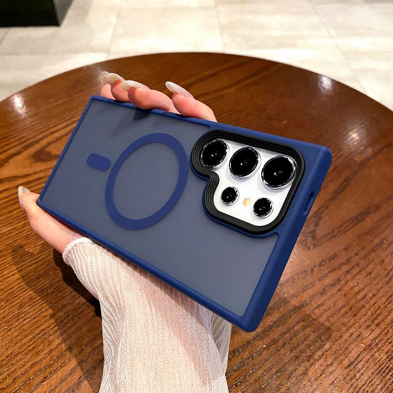 Suitable for Samsung S25ultra Mobile Phone Case Phantom Matte Skin Feel Magnetic Absorption S24 23 Anti Fall Case High End Anti Fingerprint