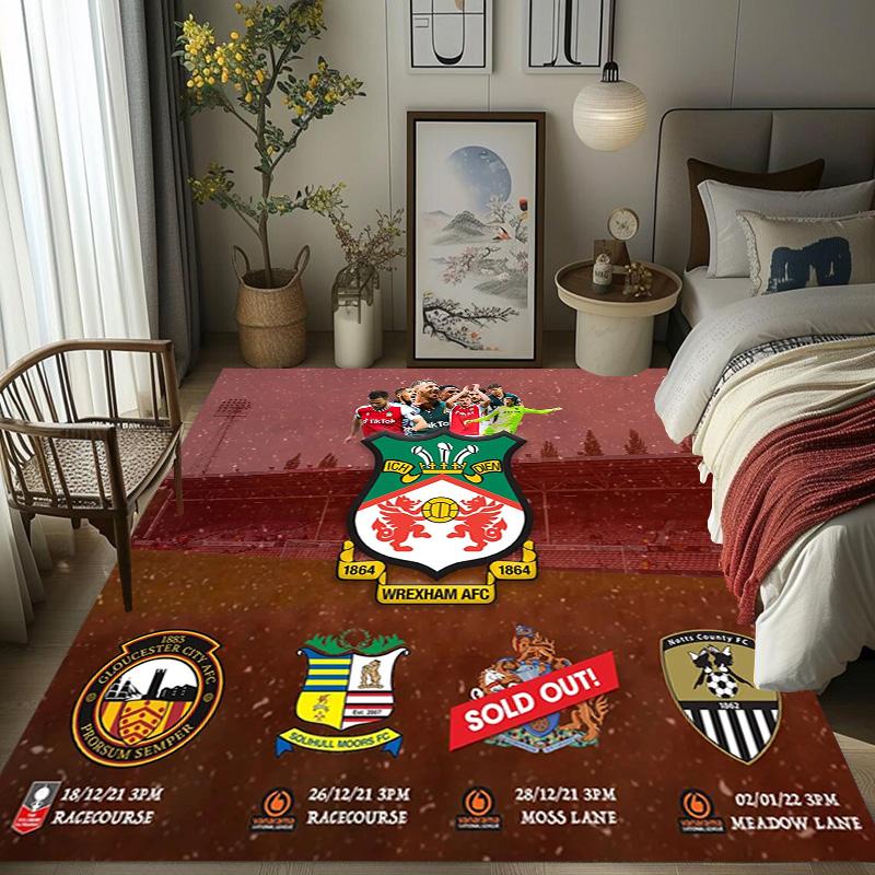 Whexham AFC Match Day Highlights carpet floor mats Living room and bedroom mats Art Dormitory decoration Office chair cushion