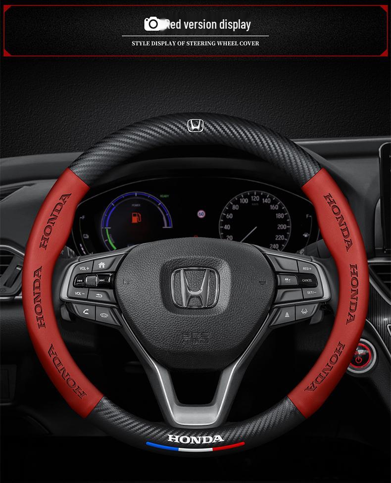Накладка на руль из углеродного волокна для Honda Civic 11-го поколения, Подходит для моделей 2022 года, Всесезонная, Без шитья