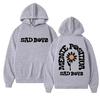 Mens Oversized Hooded Sweatshirt With Print Design Warm Fleece Lined Casual Long Sleeve Top Winter