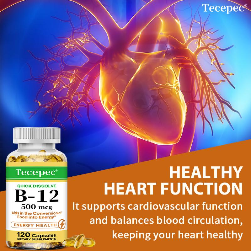 Vitamin B12, mannitol, 500mcg 120 Capsules Dietary Supplement