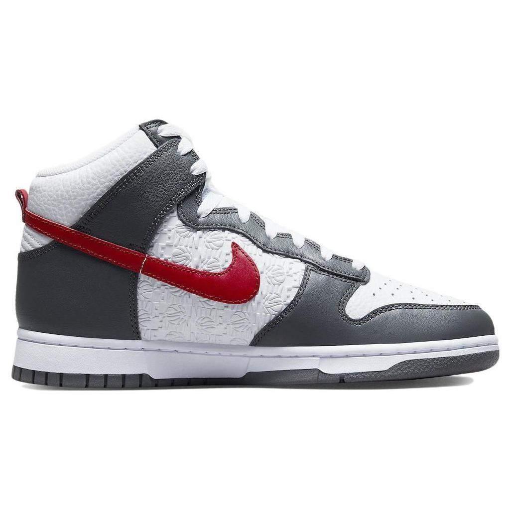 Nike Dunk High Embossed Hoops - Iron Grey Gym Red Мужские кроссовки Opti-Yellow White FD0668-001