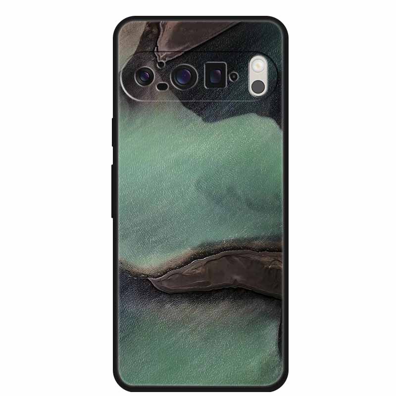 Чехол для мобильного телефона Google Pixel 9 Pro XL Роскошный защитный чехол из мягкого силикона для Google Pixel 9Pro XL Мраморный Мягкий черный Funda