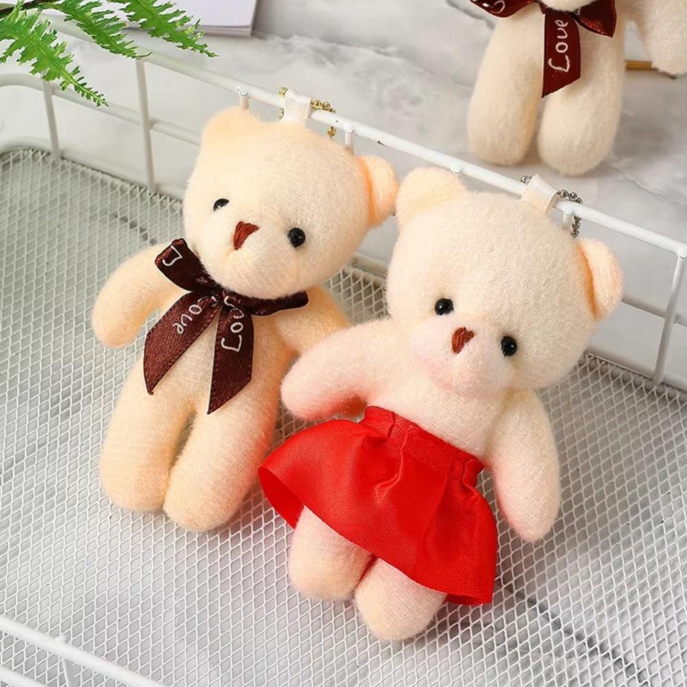 10 шт./набор Плюшевая кукла Румяные мишки Подвеска для сумки Плюшевое животное Мини-мишка Плюшевая игрушка Подарки на выпускной