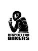 X11CM наклейки на автомобиль Respet For Bikers наклейка на авто винил смешные 3D наклейки и наклейки украшение в стиле мотоцикла автомобиля