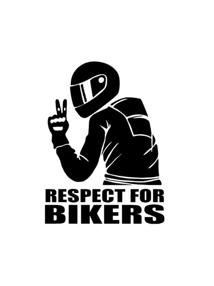 X11CM наклейки на автомобиль Respet For Bikers наклейка на авто винил смешные 3D наклейки и наклейки украшение в стиле мотоцикла автомобиля