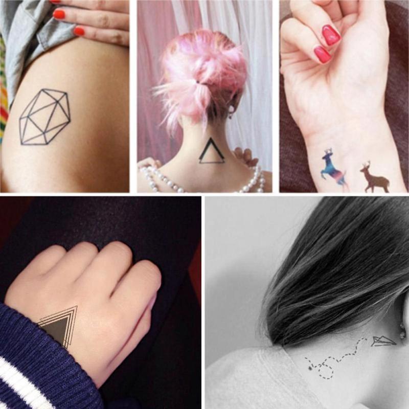 2 шт./набор Геометрические временные татуировки для тела, рук, ног, водостойкие флеш-тату-наклейки