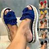Breathable Bow Knot Sandals Shoes Women With Flexible Sole And Padded Insole For Comfort