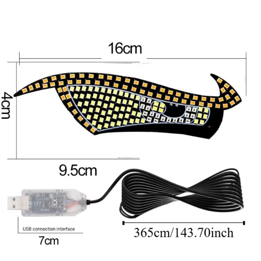 5V Devil Eyes Light Multi-Mode LED Windshield Display Car Decor Light  Automotive Interior