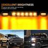 3X LED Cab Marker Lights Smoked Lens Amber Cab Top Roof Running Light Assembly Compatible with Silverado/Sierra 1500 2500 2500HD 3500 3500HD 2014