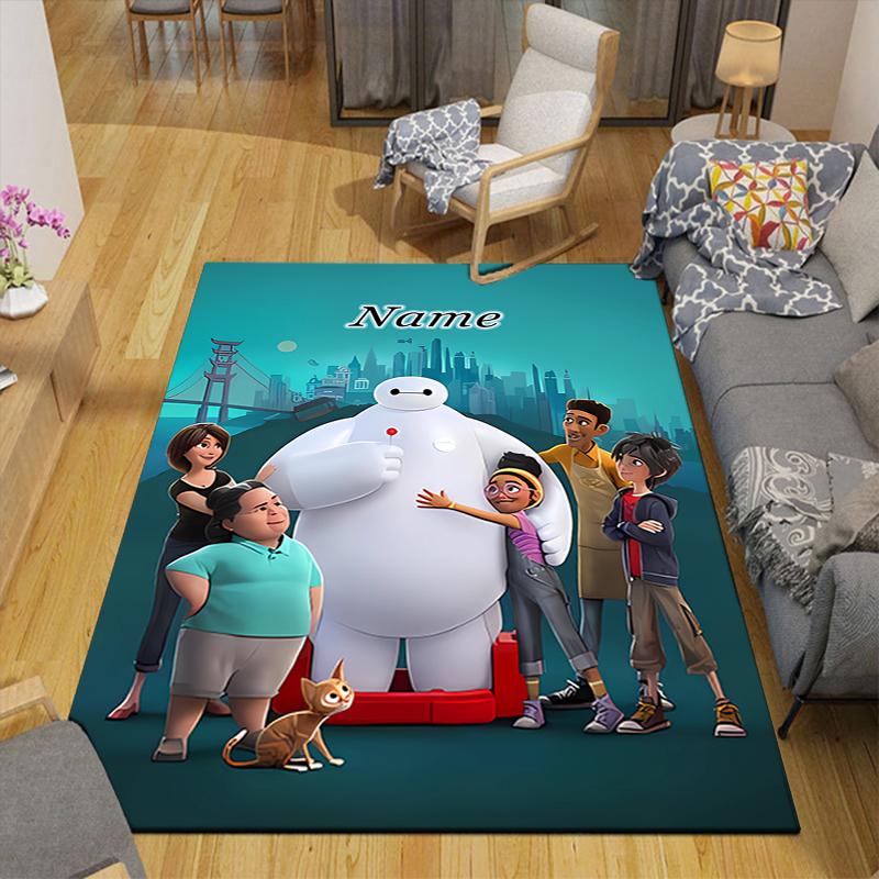 Custom 1Pc Baymax Adventure Cityscape Rug Office Carpet Indoor Outdoor Entrance Doormat Nonslip Soft And Comfortable Living Room D9165