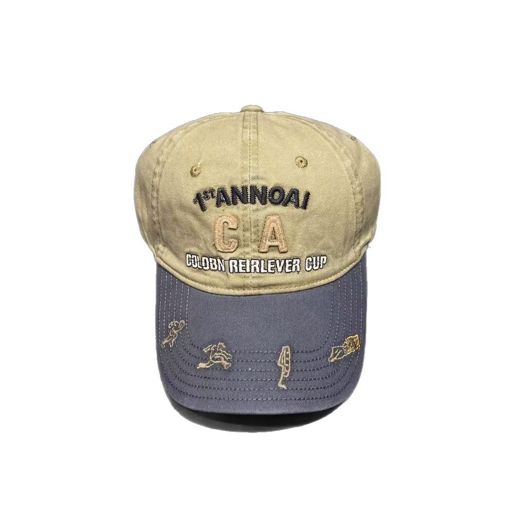 Baseball caps children spring and autumn ins trendy versatile face small new retro hole letter cap
