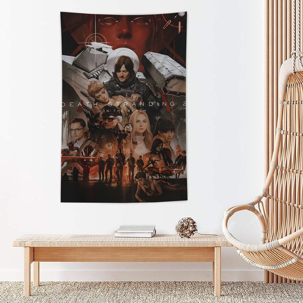 Game DDeath Stranding 2 Tapestry For Bedroom Living Room Outdoor Wall Decor Simple Stylish Art Piece Vertical Design