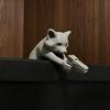 Nostalgie Resin Animal Figurine Computer Monitor Decor, Cute Mini Statues for Car Dashboard, Funny Desk TV Photo Frame Decorations