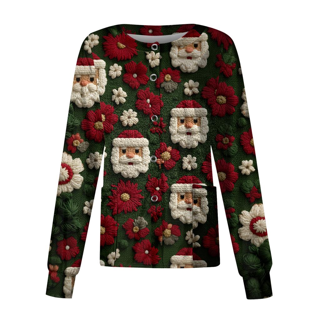 Women's Casual Long Sleeve Single Breasted Printed Dry-nurse Top