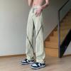 Mens Vintage Straight Leg Jeans Loose Fit All Season Casual Denim Pants With Zipper Fly