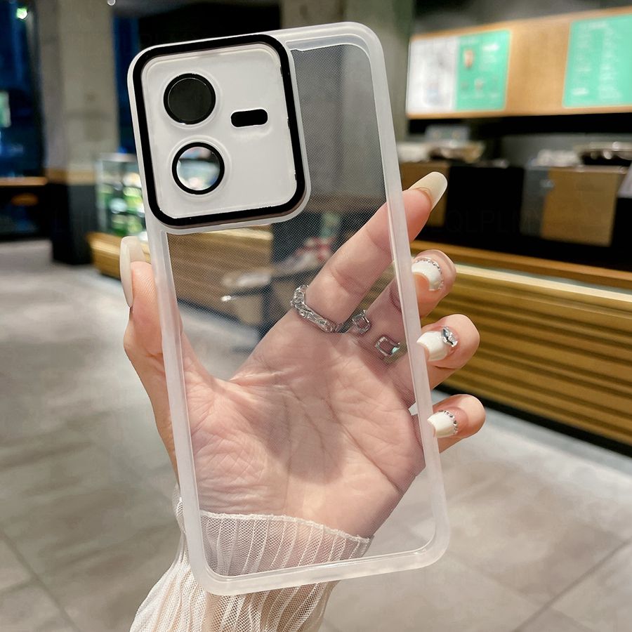 Прозрачный Мягкий Чехол Для Vivo Y04 Y29 Y38 V40 SE V29 V30 Y16 Y35 Y33S Y27 Y18 Y31 Y19S V29E V27E Y53S Y28 Y21S Пленка-Защита Объектива Камеры Телефона