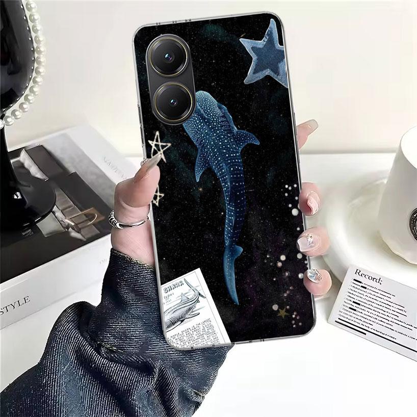 Чехол для телефона Xiaomi Poco X7 X6 X5 F7 Ultra F6 F5 Pro, Чехол-бампер Ocean Whale Shark для X4 Nfc F4 Gt F3 M6 M5S M5 M4 M3 Fundas Cover Coque