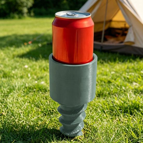 Sand Beach Cup Holder, Twist Beach Drink Stand for Cans And Bottles, Portable Outdoor Cup Stabilizer for Beach Camping Picnic