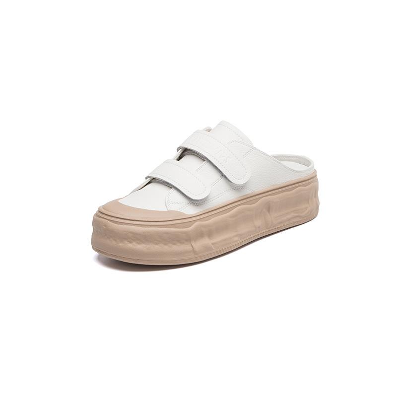 Marsoonism Color Matching Dissolving Shoes Women's Little White Shoes Leather Biscuit Shoes Casual Thick Baseplate Shoes