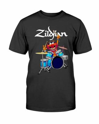 Шоу Маппетов Zildjian Drums Черная Мужская Хлопковая Футболка Размер S5XL Подарок на День Рождения Унисекс Футболка