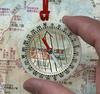 YCM Outdoor Map Compass No.888N Luminous Type with Strap 13366