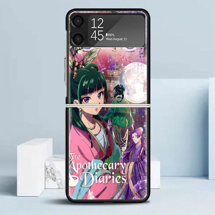 A-Apothecary D-Diaries Аниме Черная Обложка для Чехла Телефона Samsung Galaxy Z Flip 7 6 5 4 3 5G Flip7 Flip6 Flip5 Flip4 Flip3 Узор
