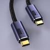 Кабель USB 4.0 100 Вт 0,5 м плетеный 20 Гбит/с USB-C к USB-C кабель для передачи данных, совместимый с Thunderbolt 4/3