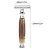 1 Set Classic Bamboo Handle Safety Razor Manual Double Edge Shaving Shaving Barber Razors T-Shaped Razor Kit For Men