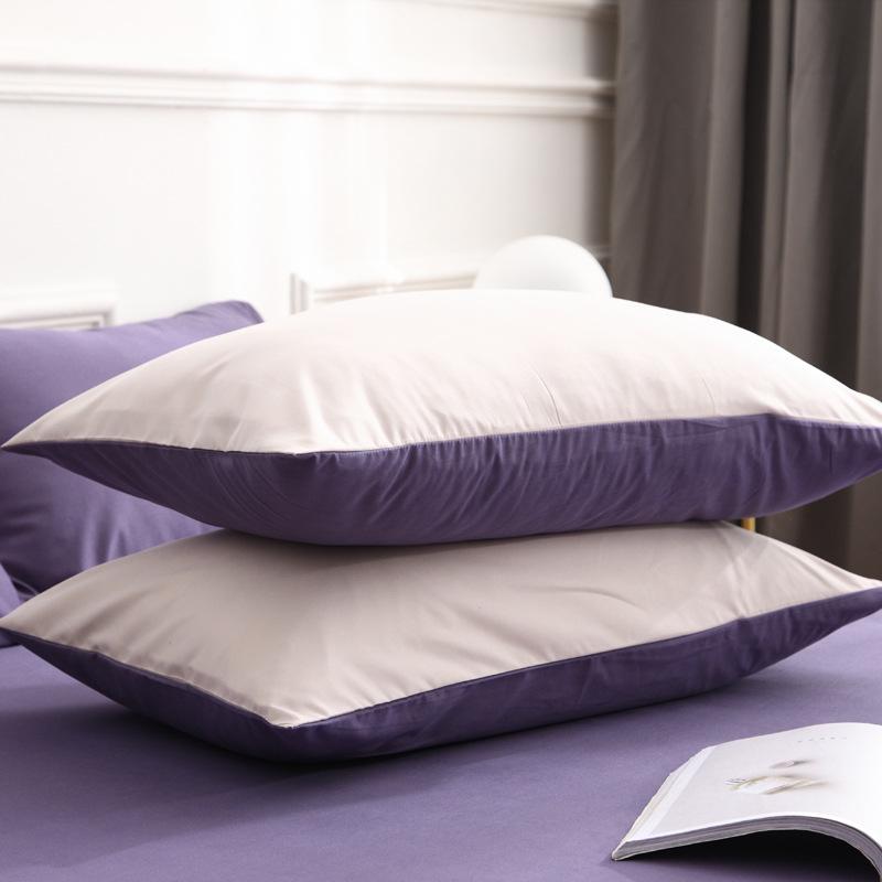 Наволочки в скандинавском стиле однотонные 47x74 см (Пара) для домашнего текстиля