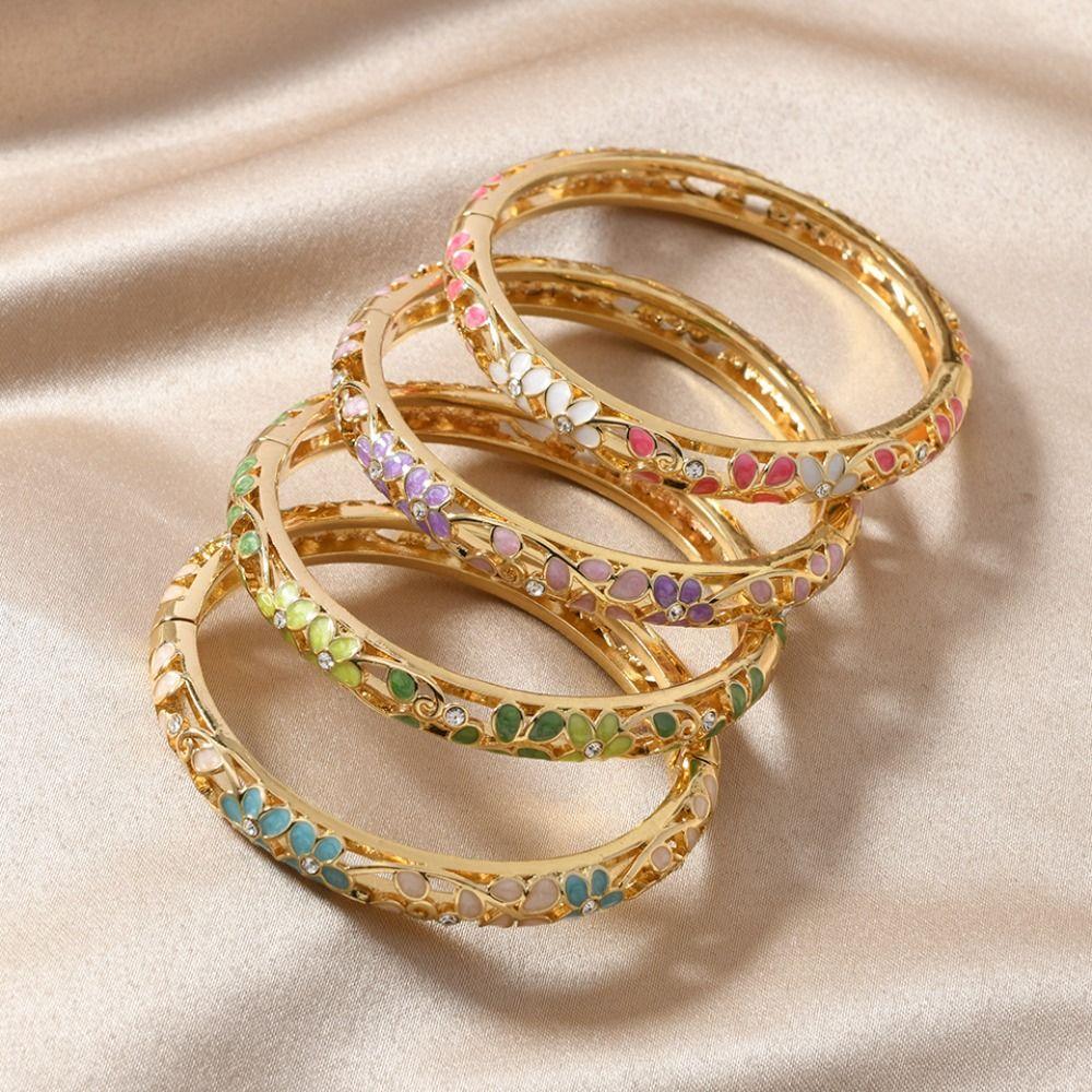 Traditional Vintage Cloisonne Bangle Enamel Women's Hand Bracelet Jewelry Gifts