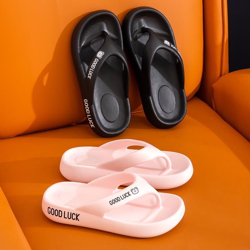 Женские тапочки, летние шлепанцы на платформе для пар, нескользящие, с мягкой подошвой, удобные, с открытым носком, модные, с жемчугом, дизайнерские, для отдыха на пляже