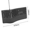 Wired Split Keyboard Ergonomic Design Full-Size 110 Keys Universal Wrist Support Keyboard Office Supplies