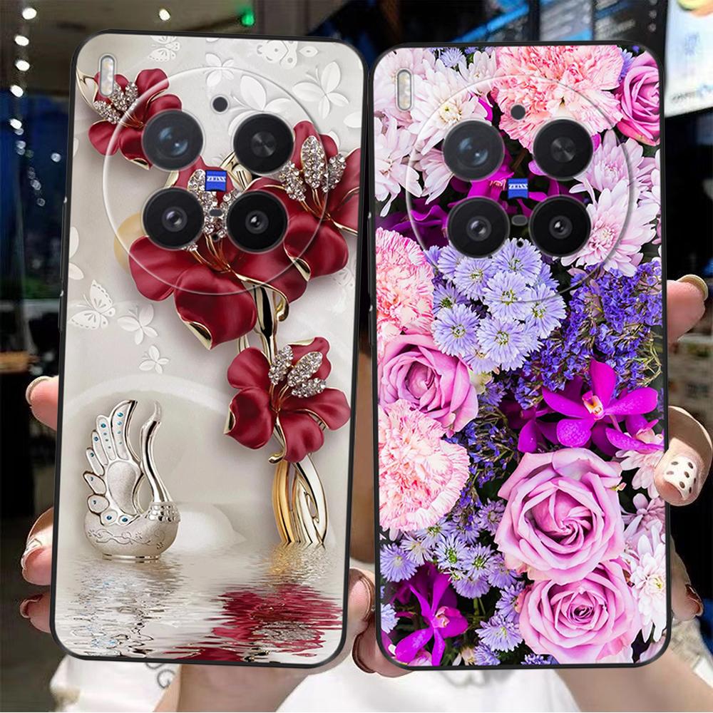 Чехол для VIVO X300 Pro Милый Мультяшный Кот Бабочка Мягкий Силиконовый Ударопрочный Бампер Чехол для Vivo X300 Fundas Защитные Чехлы