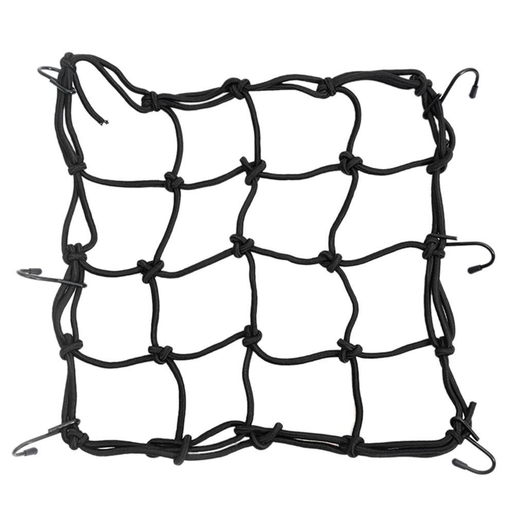 Rede elástica para bagagem de carga com 6 ganchos para cesta de bolsa de bicicleta traseira, scooters, capacete de motocicleta, rede de carga nova