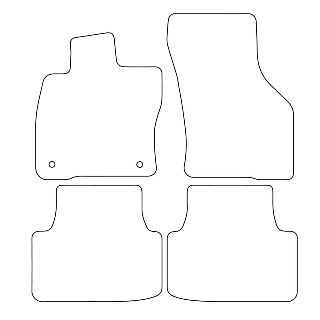 [BLM]SE012 red - Set of velour floor mats to fit Cupra Formentor 2020- - red trim