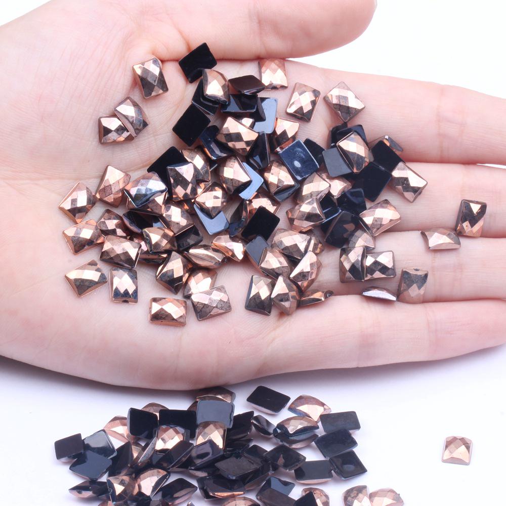 6x8mm Multicolor Flat Globe Rectangular Accessories for DIY Phone Beautification