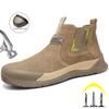 Steel Toe Boots Men Safety Boots Footwear Puncture-Proof Protective Work Boots Men Safety Shoes Spark-proof Welder Work Shoes