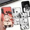 Чехол WD18 Girl Anime Black Sofe для Samsung Note 20 Lite S24 Ultra S23 A03 A05 A06 A11 A71 A15 A16 A13 A24 A25 A33 A52 A53 A50 M55 M35 Plus