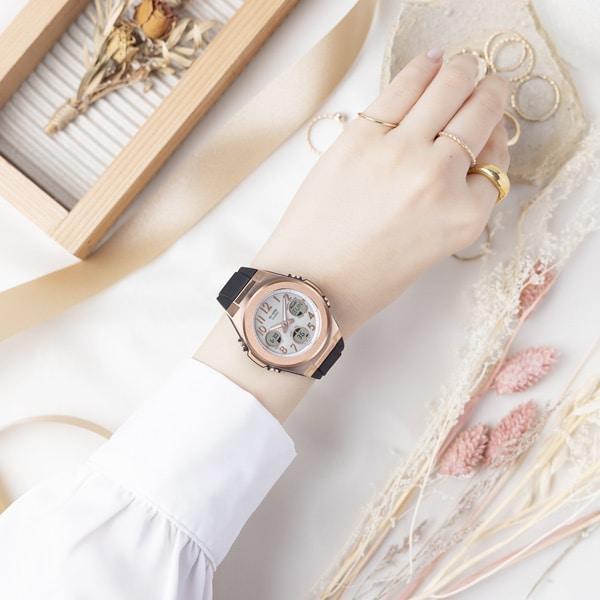 Casio Women's Baby-G MSG-W610G-1AJF [BABY-G G-MS] Round Watch Black Resin *Stainless Steel