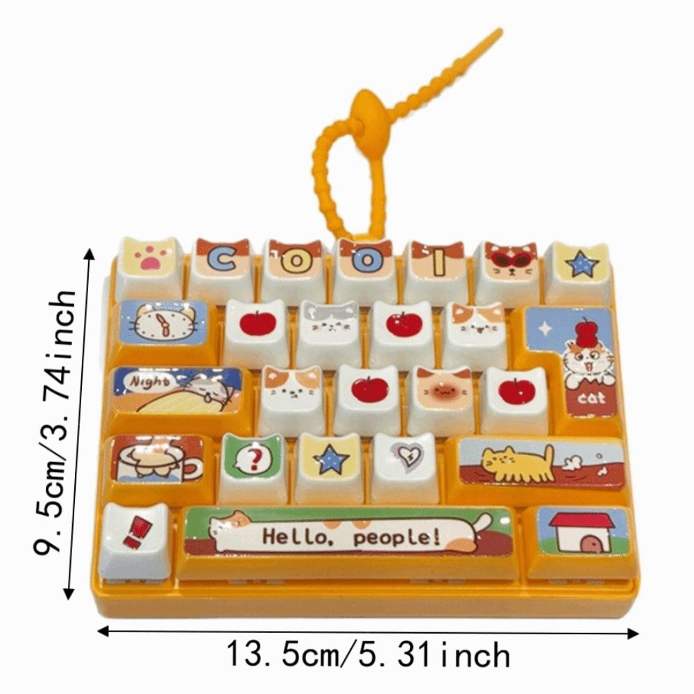Animals 26 Keys Keyboard Keychain Pressable Keys Keyboard Clicker Keychain Student Gift