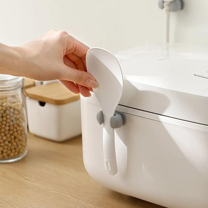 Подставка для ложки для риса, силиконовая полка для хранения, настенная полка для кухонной плиты, подставка для размещения