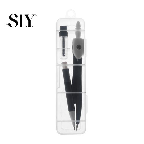 Metal Structure Compass 2-in-1 Set with Automatic Pencil Geometry Drawing Tool for Precision Instrument Students Office Precise Portable Storage