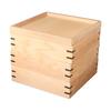 Wooden Bento X X 3000ml J-kitchens Box, Three-Tiered, Natural, Small, 16.5cm 16.5cm 15cm,