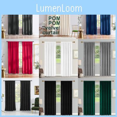 Однотонные бархатные шторы Длинные шторы для гостиной Домашние принадлежности