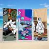 Towel Textile Bathrobe Beach Quick-Drying Lightweight Illustration D-DonothingS Portable Camping Cute M-Mr Swim Pool Travel