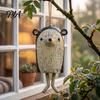 Woodland Animal Home Decor Handmade Whimsical Wind Chime, Hand Painted Resin Hanging Decor, Rustic Garden Relaxing Crisp Sound Bells