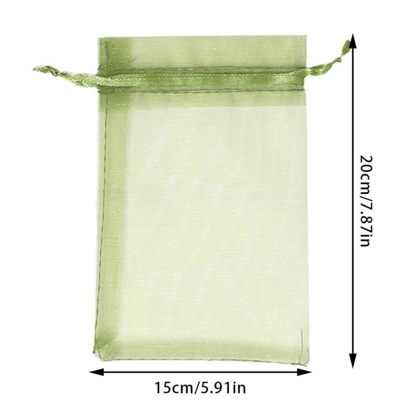 50pcs Garden Fruit Mesh Drawstring Bags Plant Fruit Protective Cover Vegetable Tomato Netting Bags