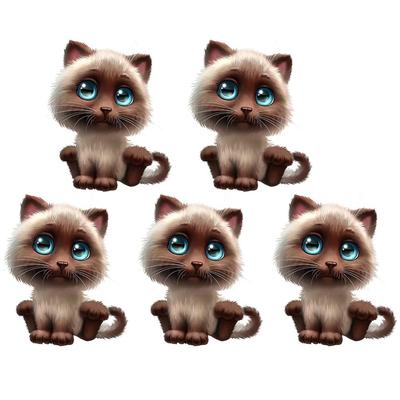 POPETPOP Наклейка на автомобиль Наклейка с котом Наклейка с котом Милые 3D Автоаксессуары Смешная наклейка для украшения автомобиля Скрыть царапину вмятину 5 шт.